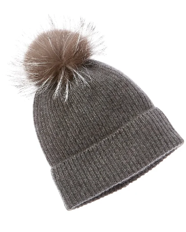 Amicale Cashmere Chunky Rib Cashmere Hat