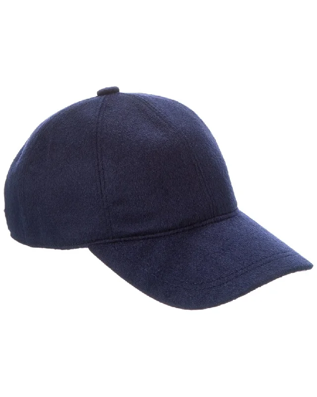 Amicale Cashmere Woven Cashmere Baseball Cap