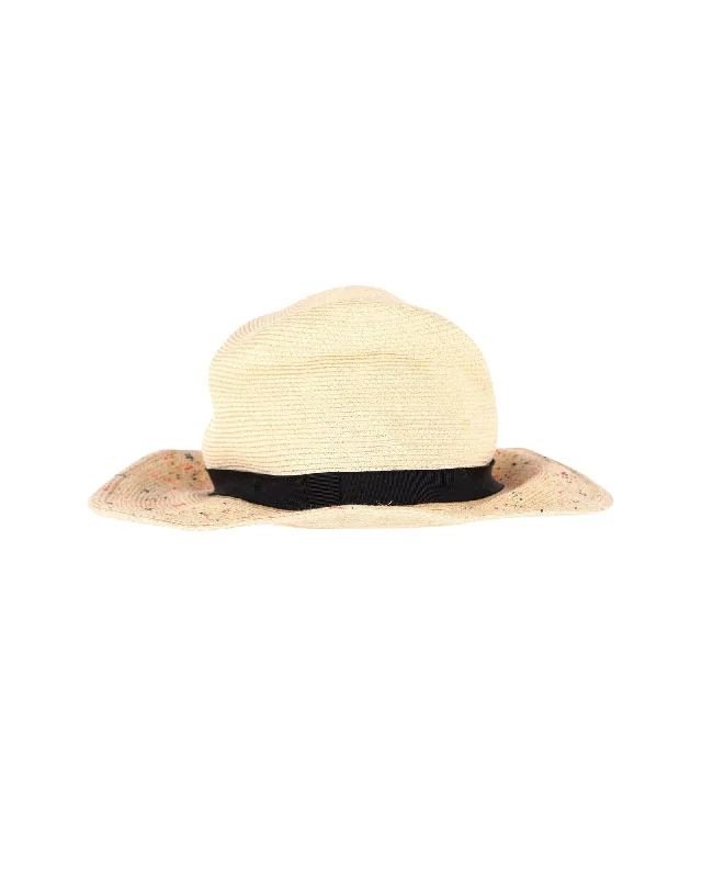 Eugenia Kim Flecked Sun Hat in Beige Hemp and Cotton