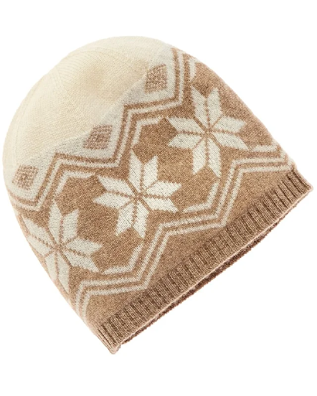 Hannah Rose Snowflake Fair Isle Cashmere Hat