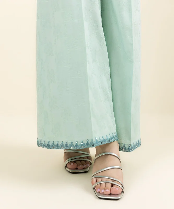 Embroidered Cotton Jacquard Culottes