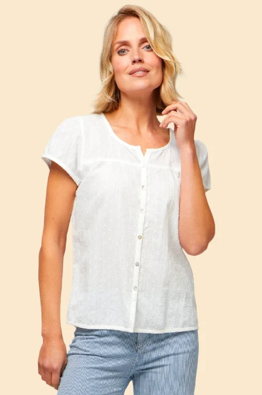 Lisbon Cotton Dobby Shirt | White