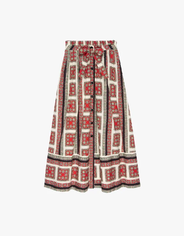 The Great The Treeline Skirt in Westward Bandana Print