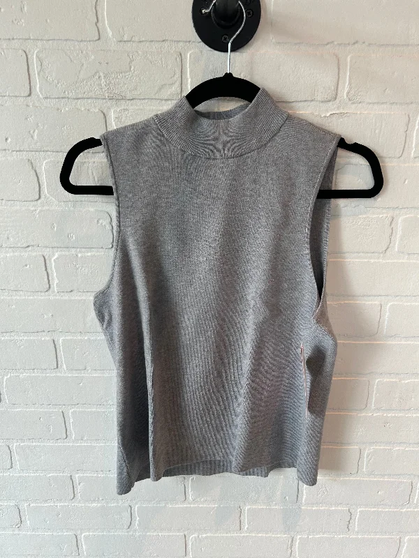 Top Sleeveless Basic By Nine West In Grey, Size: Xl