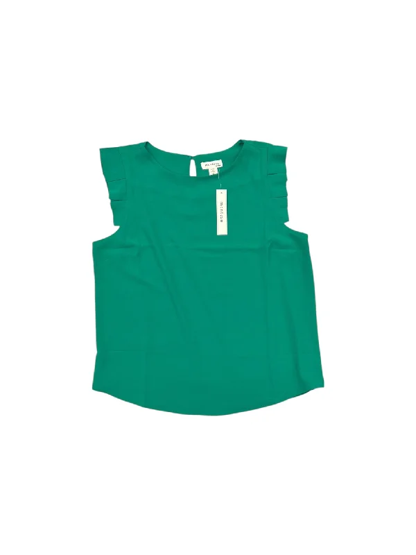 Top Sleeveless By Monteau In Green, Size: Xl