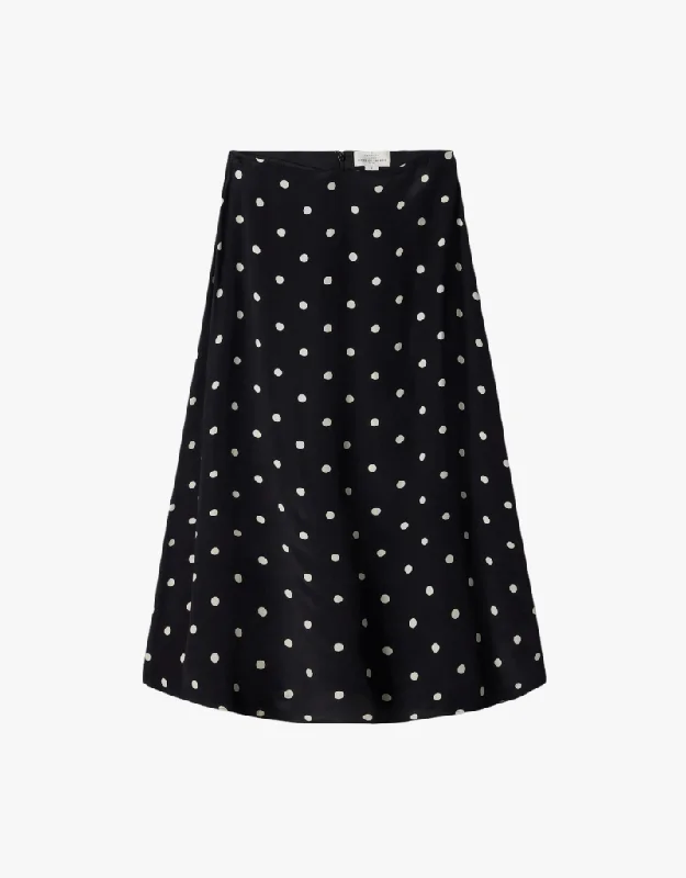 Trovata Demi Skirt, Black Polka Dots