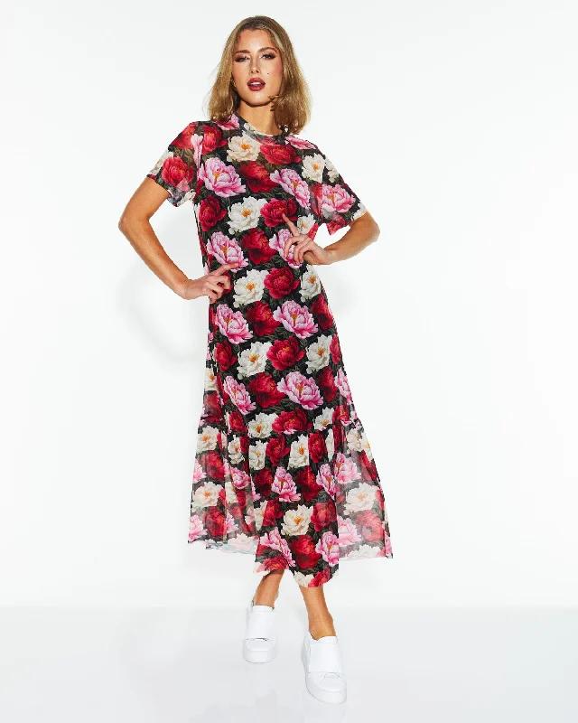 Fate Lyrical Mesh Dress Oscar Floral