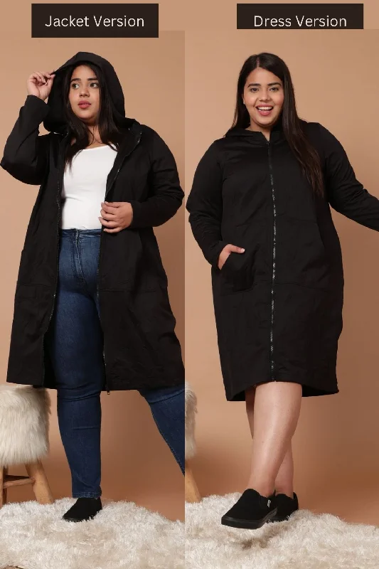 Plus Size Black Jacket Dress