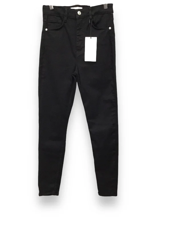 Jeans Skinny By Zara In Black Denim, Size: 6