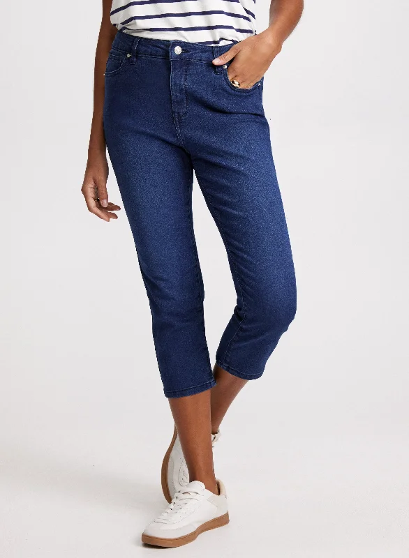 Slim Leg Denim Capris