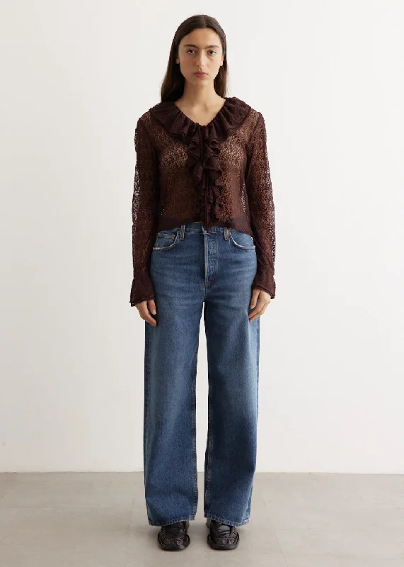 Lace Flounce Blouse