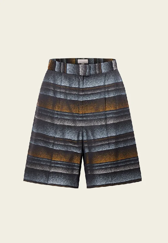 Jacquard Ombré Gradient Bermuda Shorts