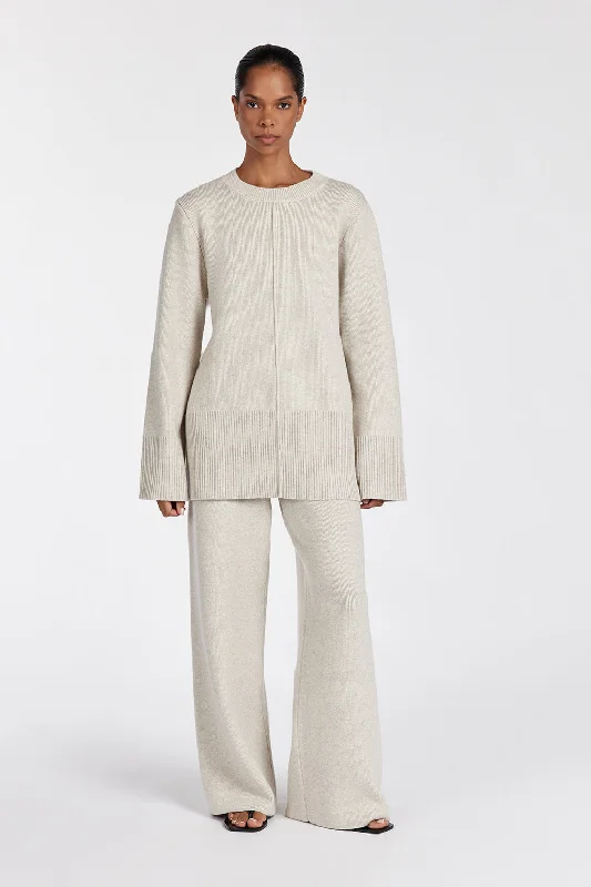 CLEMENCE OAT MARLE KNIT PANT