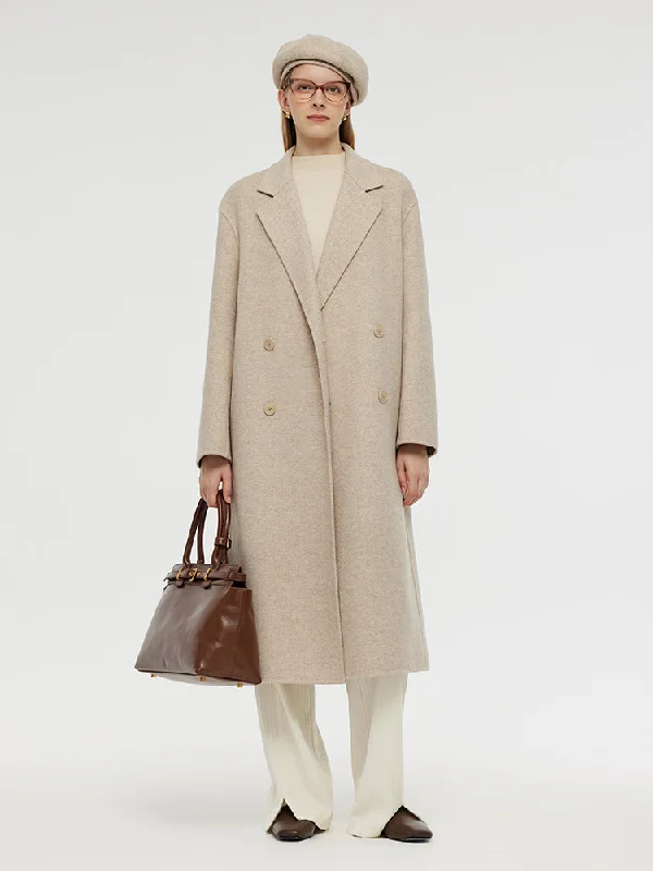 Wool Cashmere Herringbone Women Coat