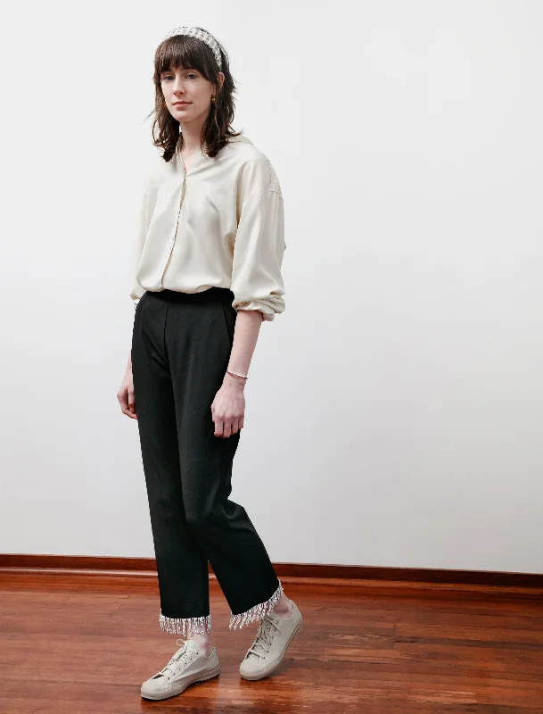 Hank Crystal Hem Trousers Black