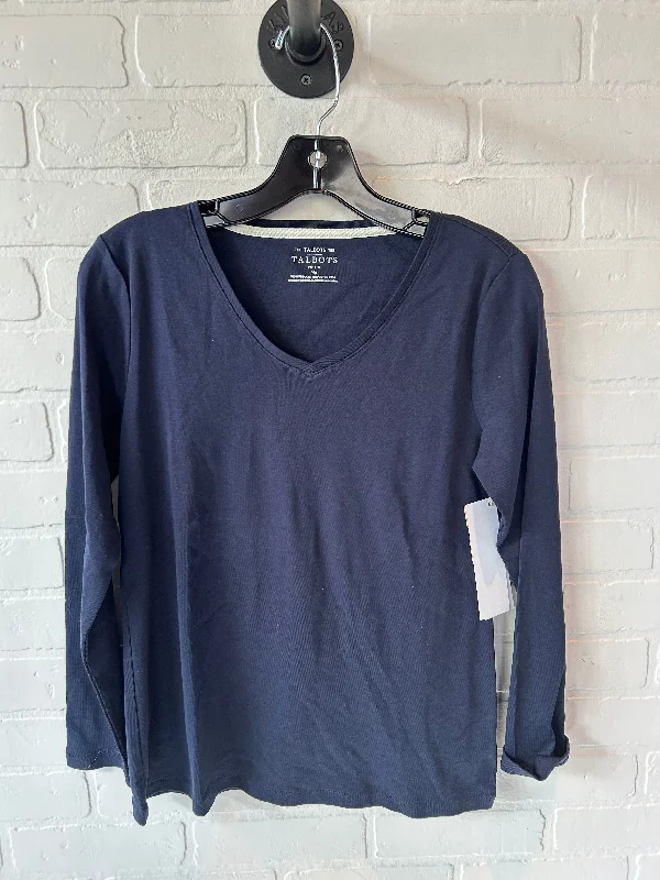 Top Long Sleeve Basic By Talbots In Blue, Size: Mp