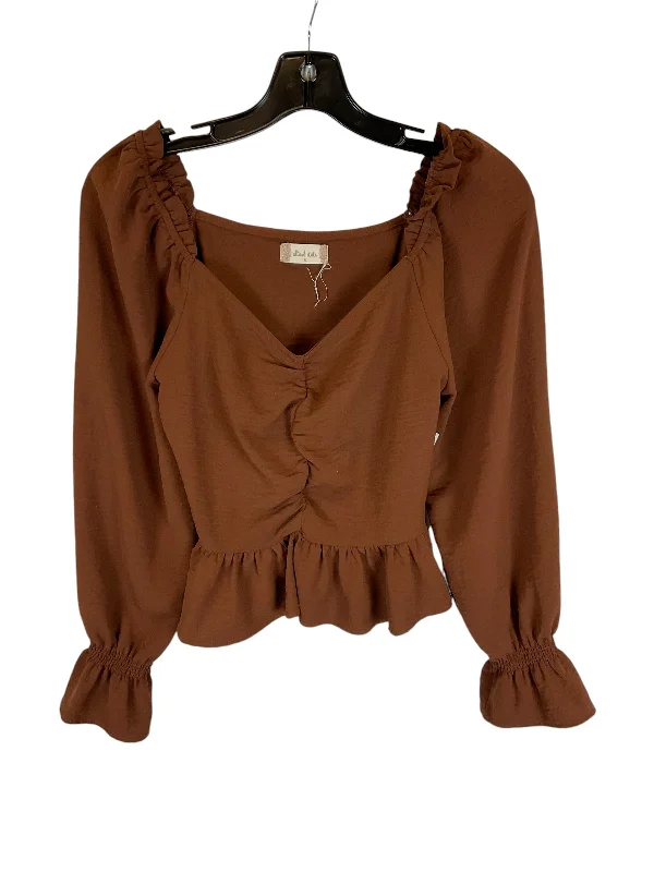 Top Long Sleeve By Altard State In Brown, Size: S