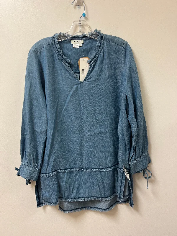 Top Long Sleeve By Clothes Mentor In Blue Denim, Size: S