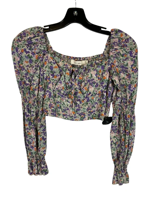 Top Long Sleeve By Clothes Mentor In Floral Print, Size: Xs