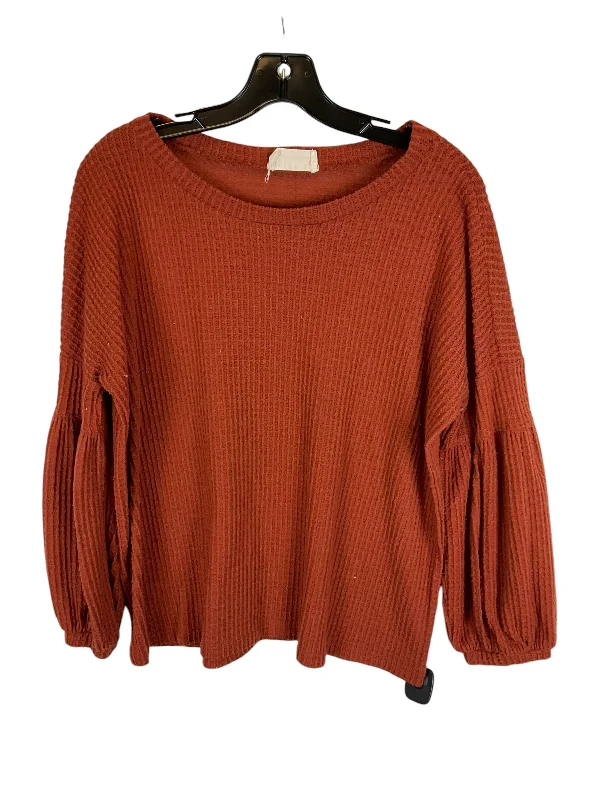 Top Long Sleeve By Clothes Mentor In Orange, Size: S