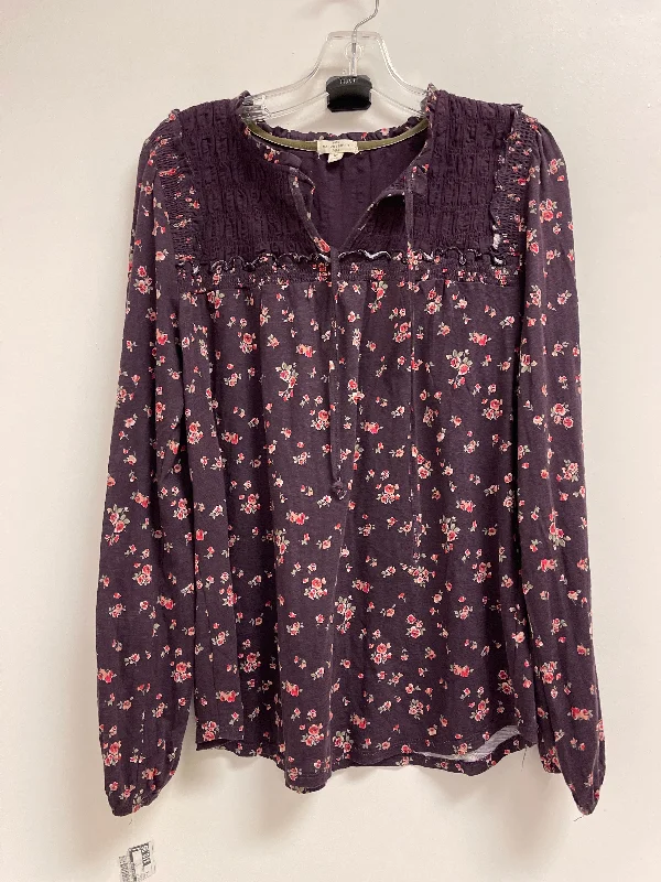 Top Long Sleeve By Clothes Mentor In Purple, Size: M