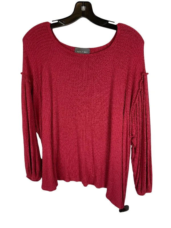 Top Long Sleeve By Clothes Mentor In Red, Size: S