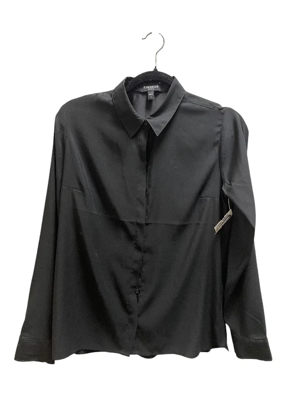 Top Long Sleeve By Express In Black, Size: S