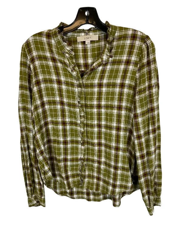 Top Long Sleeve By Loft In Green, Size: S