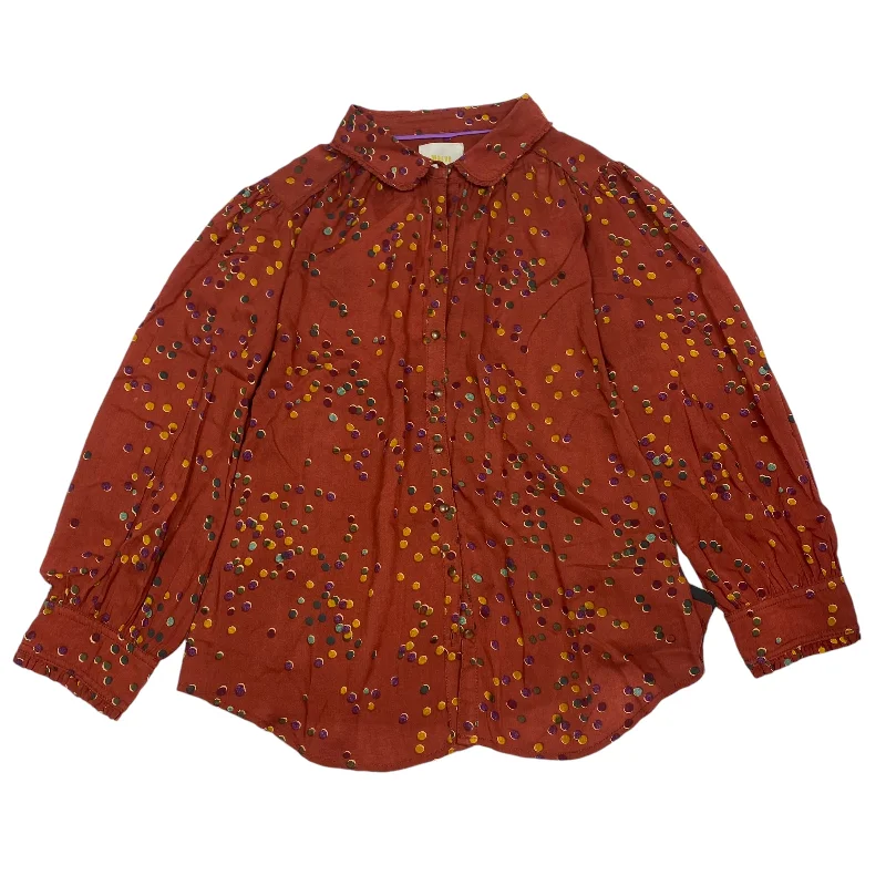 Top Long Sleeve By Maeve In Red, Size: S