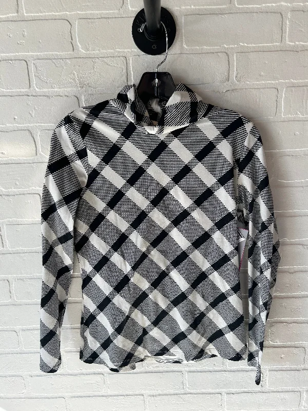 Top Long Sleeve By Talbots In Black & White, Size: Mp