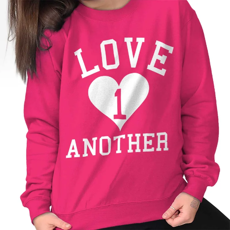 Love One Another Printed Adult Crewneck Sweatshirt