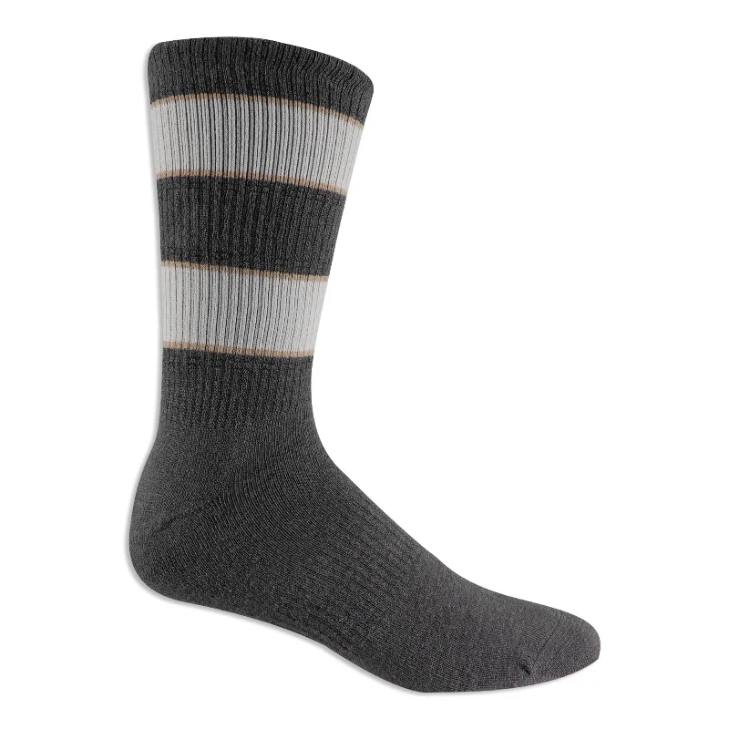 Dr. Scholls Mens Original Collection Faux Outdoor Rugby Stripe Crew Socks