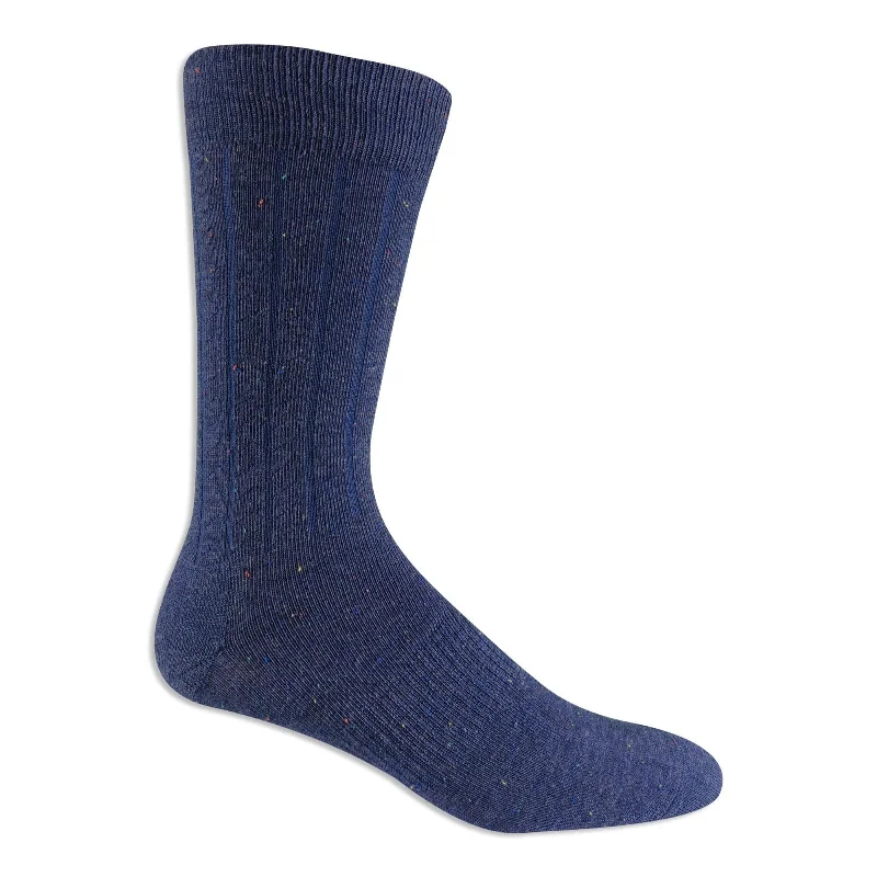 Dr. Scholls Mens Original Collection Microfiber Herringbone Crew Socks