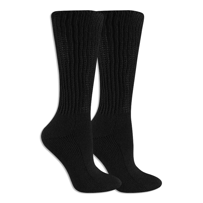 Dr. Scholls Womens Diabetes and Circulatory Advanced Relief Wide Top 2-Pair Crew Socks