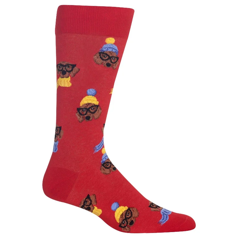 Hot Sox Mens Dressed Dogs Crew Socks