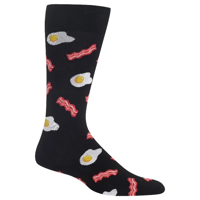 Hot Sox Mens Eggs And Bacon Crew Socks