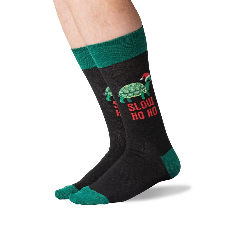 Hot Sox Mens Slow Ho Ho Crew Socks