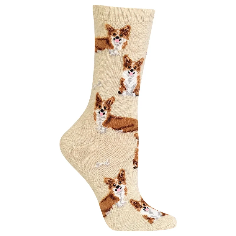 Hot Sox Womens Corgi Crew Socks