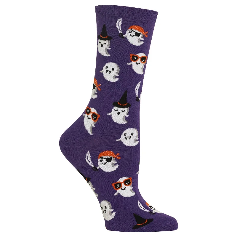 Hot Sox Womens Cute Ghost Crew Socks