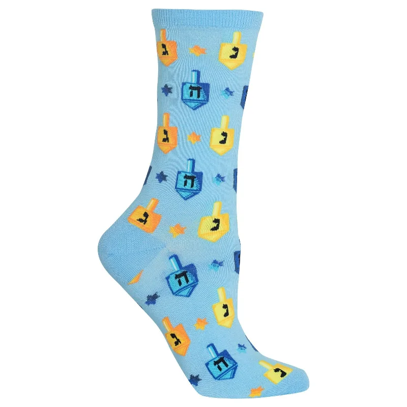 Hot Sox Womens Dreidels Crew Socks