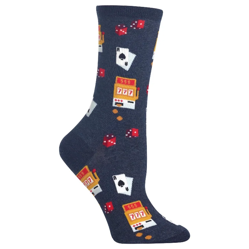 Hot Sox Womens Gambling Crew Socks