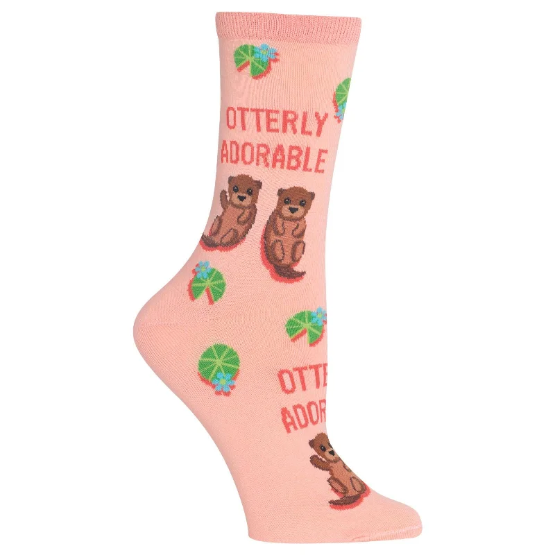 Hot Sox Womens Otterly Adorable Crew Socks