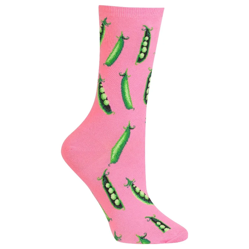 Hot Sox Womens Pea Pods Crew Socks