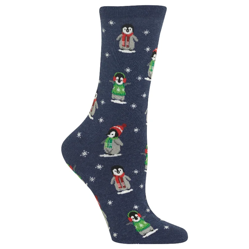 Hot Sox Womens Penguin Crew Socks