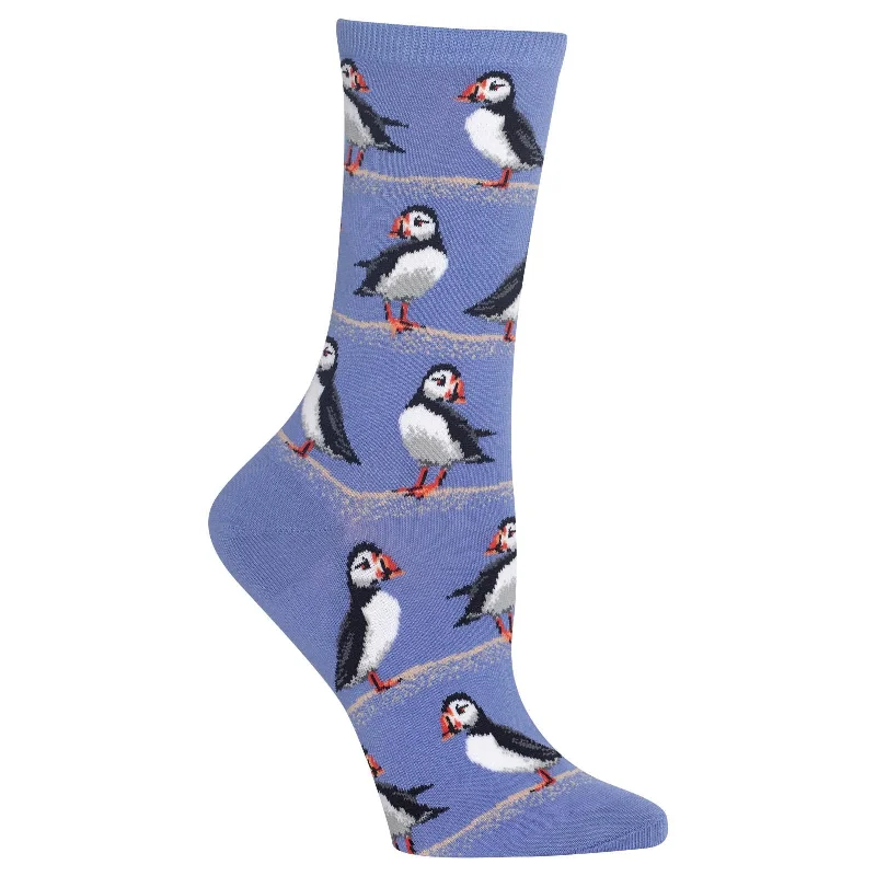 Hot Sox Womens Puffins Crew Socks