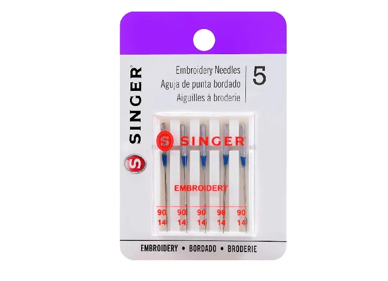 SINGER® Embroidery Needles, Size 90/14